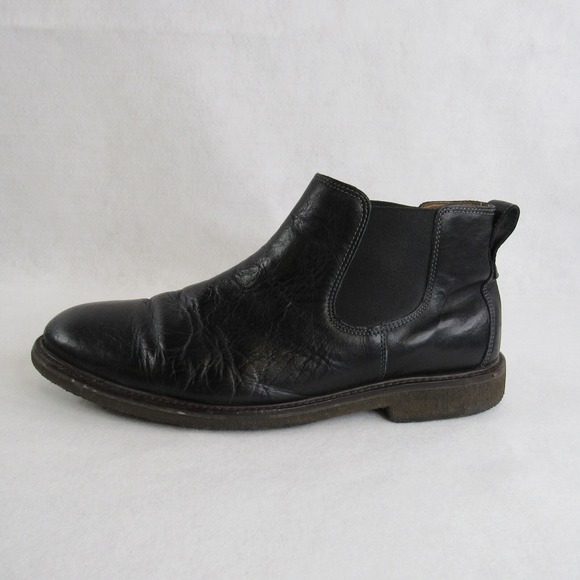 JOHNSTON MURPHY BLACK LEATHER CHELSEA BOOTS Mens 12 M